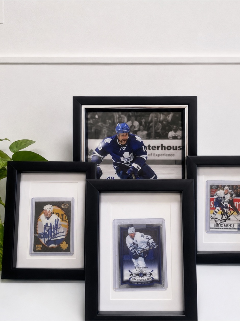 Framed Hockey Memorabilia Lot